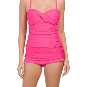 Elegant Pink One-Piece Swimsuit